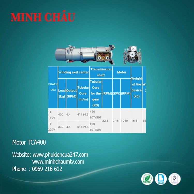 Mô Tơ Cửa Cuốn TCA400